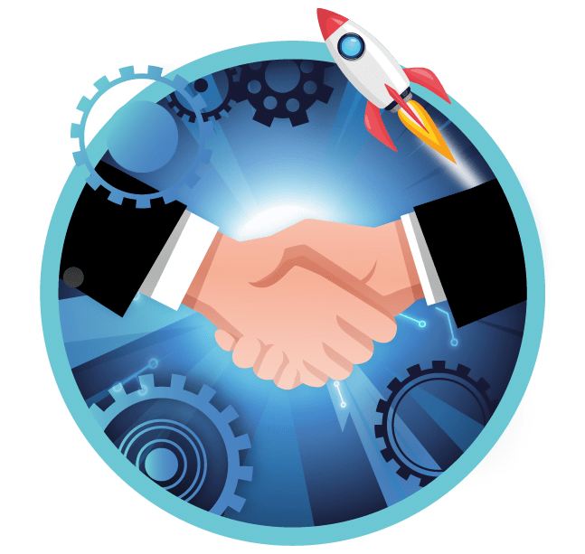 Handshake showing teamwork of cyber security